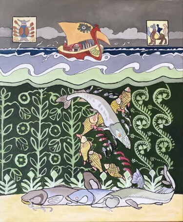 Pintura intitulada "conte russe" por Katia Slessareff, Obras de arte originais, Óleo
