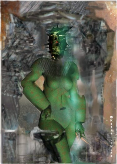 Digital Arts titled "Mother Green" by Katia Lempka, Original Artwork