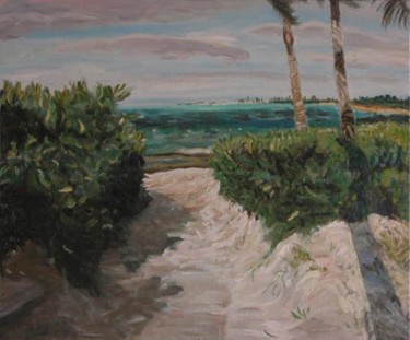 Painting titled "approaching the bea…" by Katie O'Looney, Original Artwork