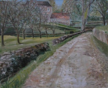 Painting titled "near Chateau Fayrac…" by Katie O'Looney, Original Artwork