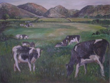 Painting titled "kerry cows" by Katie O'Looney, Original Artwork