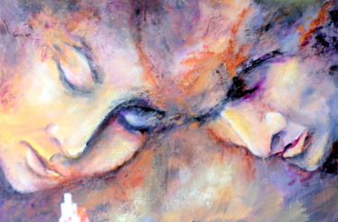 Peinture intitulée "Esprit amoureux" par Katiguil, Œuvre d'art originale