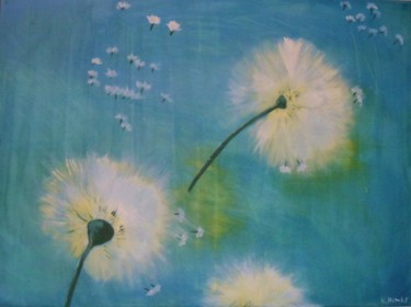 Malerei mit dem Titel "Pusteblumen.jpg" von Katja Humbs, Original-Kunstwerk, Acryl