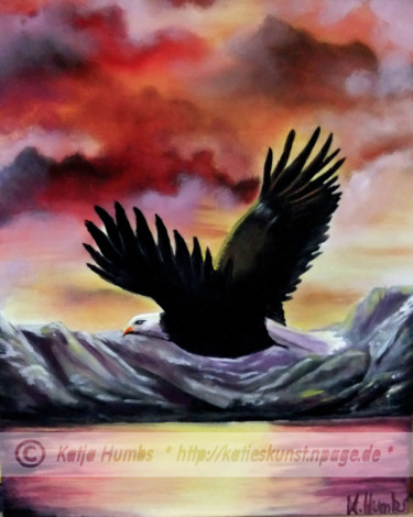Malerei mit dem Titel "Seeadler" von Katja Humbs, Original-Kunstwerk, Acryl