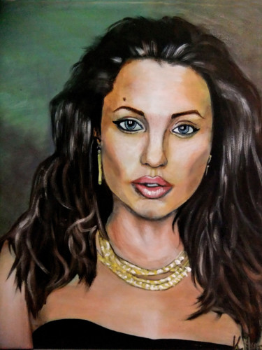 Malerei mit dem Titel "Angelina" von Katja Humbs, Original-Kunstwerk, Acryl