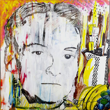 Painting titled "Roy Lichtenstein" by Katja M. Zippo, Original Artwork, Acrylic