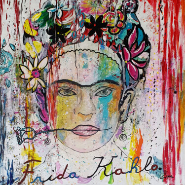 Pintura intitulada "Frida Kahlo" por Katja M. Zippo, Obras de arte originais, Acrílico