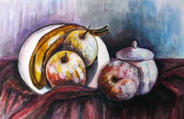Painting titled "banana-and-sugar-bo…" by Katreen Queen, Original Artwork, Acrylic