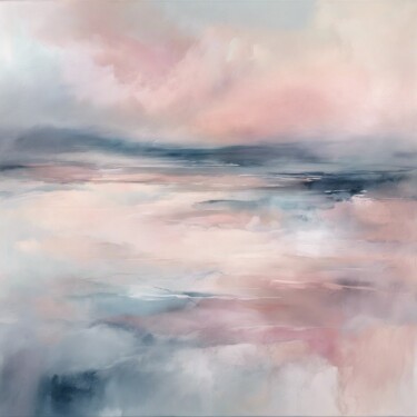 Schilderij getiteld "Echoes of the Sunset" door Katrika, Origineel Kunstwerk, Olie