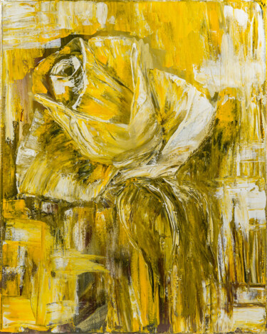 Pintura titulada "The golden rose. Ex…" por Katrin Appleseen, Obra de arte original, Acrílico