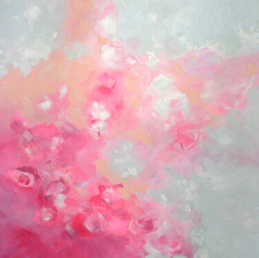 Картина под названием "Floral abstraction" - Katrin Gergert, Подлинное произведение искусства, Акрил Установлен на Деревянна…