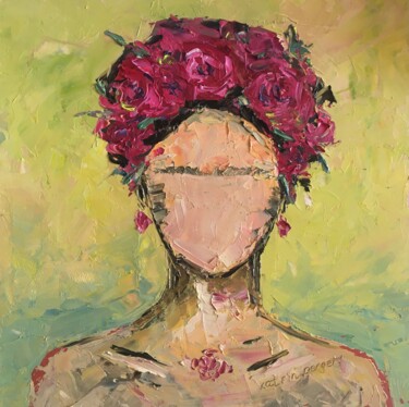 Painting titled "Frida Kalo" by Katrin Gergert, Original Artwork, Oil