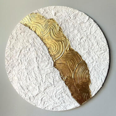 Painting titled "Opening. Gap" by Katrin Ka, Original Artwork, Paper maché Mounted on Wood Panel