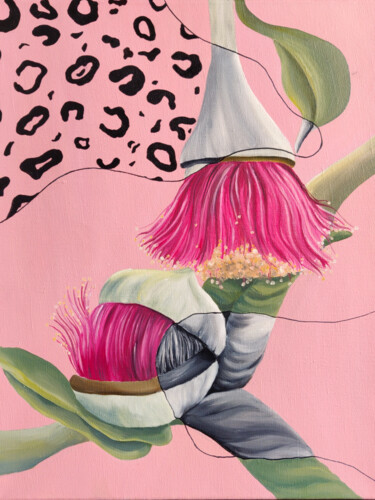 Картина под названием "Bizarre. Eucalyptus…" - Katrin Savich, Подлинное произведение искусства, Масло Установлен на Деревянн…