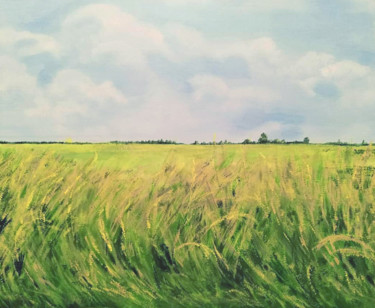 Field Painting titled "Field" by Ekaterina, Original Art, Acrylic