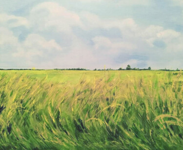 Painting titled "Field" by Katrina, Original Artwork, Acrylic