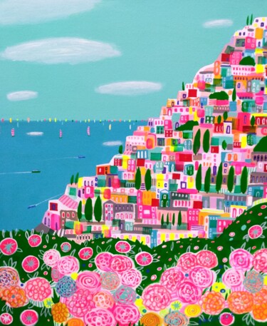 Painting titled "Harbour Of Beauty" by Katrina Avotina, Original Artwork, Acrylic