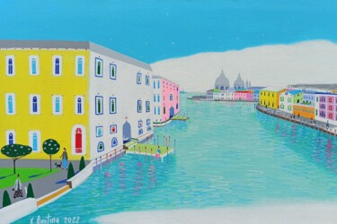 Schilderij getiteld "Devoted To Venice" door Katrina Avotina, Origineel Kunstwerk, Acryl
