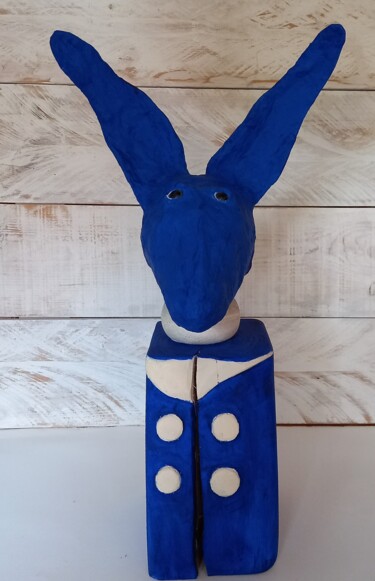 Sculpture intitulée "Max, le kangourou" par Katrine Gaultier, Œuvre d'art originale, Résine