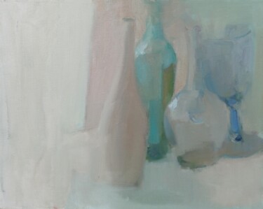 Картина под названием "Bottles" - Katrin Rymsha, Подлинное произведение искусства, Масло Установлен на Деревянная панель