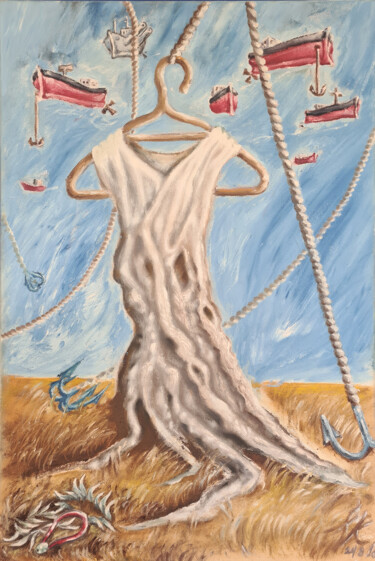 제목이 "Peace in the Sunken…"인 미술작품 Katroutsos로, 원작, 아크릴 나무 들것 프레임에 장착됨