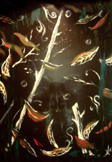 绘画 标题为“Autumn of Death” 由Katroutsos, 原创艺术品, 丙烯 安装在纸板上