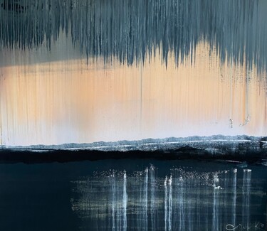 Картина под названием "River of meditation" - Katsiaryna Sumarava, Подлинное произведение искусства, Масло