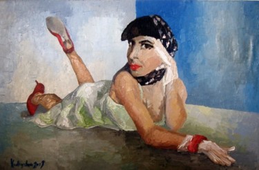 Картина под названием "Итальянка" - Екатерина Кудряшова, Подлинное произведение искусства, Масло