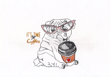 绘画 标题为“Coffee mops 02 , 現代…” 由Katwrina Golban, 原创艺术品, 水彩