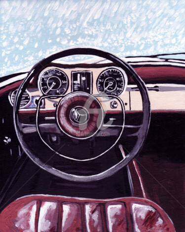 Pittura intitolato "Car Mercedes, 現代藝術…" da Katwrina Golban, Opera d'arte originale, Acrilico