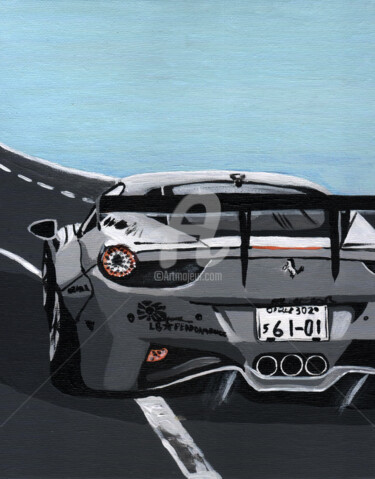Pintura titulada "Car Ferrari sport 4…" por Katwrina Golban, Obra de arte original, Acrílico