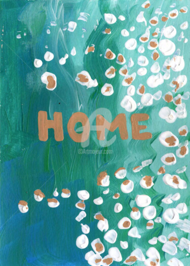 Digitale Kunst mit dem Titel "Home" von Katwrina Golban, Original-Kunstwerk, Acryl