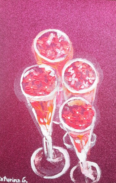 Painting titled "Bright smoothies ,…" by Katwrina Golban, Original Artwork, Acrylic