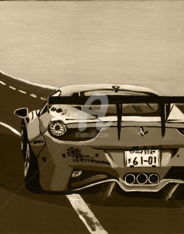 Digital Arts titled "Sport car 2" by Katwrina Golban, Original Artwork, Acrylic