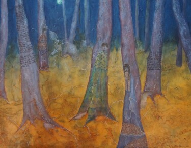 Картина под названием "Haruki Murakami "1…" - Katy Becchia Sala, Подлинное произведение искусства, Масло Установлен на Дерев…