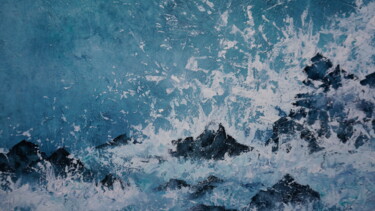 Рисунок под названием "Turbulences" - Katy Becchia Sala, Подлинное произведение искусства, Масло Установлен на Деревянная ра…