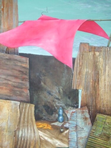 Painting titled "Sans abri" by Katy Becchia Sala, Original Artwork