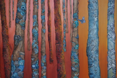 Peinture intitulée "les ailes du passé" par Katy Becchia Sala, Œuvre d'art originale, Huile