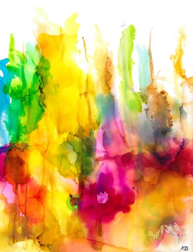 Malerei mit dem Titel "SPRING" von Katy Bishop, Original-Kunstwerk, Tinte