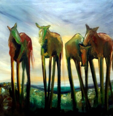 Peinture intitulée "Rise" par Katy Hawk, Œuvre d'art originale, Huile
