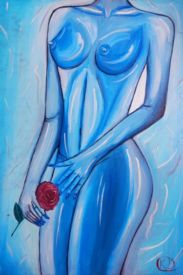 Pittura intitolato "Oil painting, nude…" da Katy Joy, Opera d'arte originale, Olio Montato su Cartone