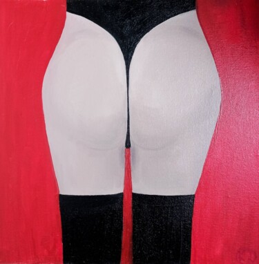 Painting titled "Oil painting, naked…" by Katy Joy, Original Artwork, Oil Mounted on Cardboard