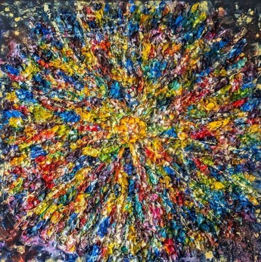 Pintura titulada "Colorful Existence" por Katy Le Blanc, Obra de arte original, Acrílico