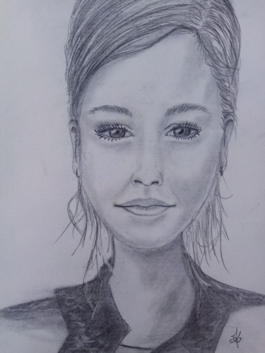 Dessin intitulée "Portrait 2" par Katy Lecomte, Œuvre d'art originale, Crayon