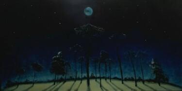 Malerei mit dem Titel "Ночь" von Katya Lukianova, Original-Kunstwerk, Öl