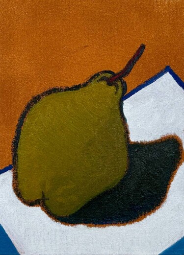 Peinture intitulée "Pear "2" par Katya Lukianova, Œuvre d'art originale, Huile