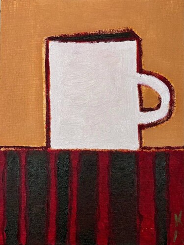 Malerei mit dem Titel "Big Mug" von Katya Lukianova, Original-Kunstwerk, Öl
