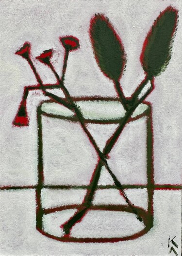 Pintura intitulada "Flores Muertas" por Katya Lukianova, Obras de arte originais, Óleo