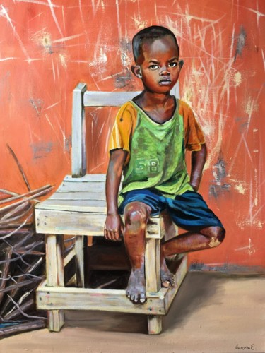 Картина под названием "Мальчик" - Екатерина Ачкасова, Подлинное произведение искусства, Масло
