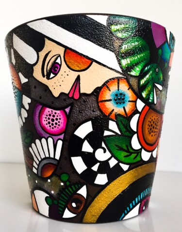 Design intitulada "Pot de fleurs - Kat…" por Katya M, Obras de arte originais, Cerâmica